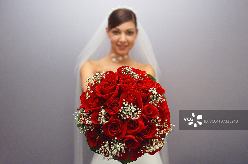 新娘展示新娘捧花图片素材
