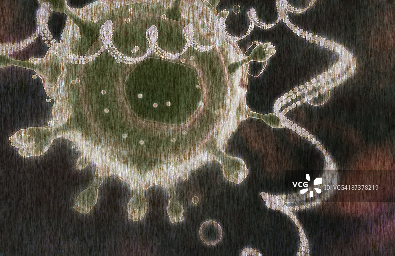 艾滋病毒的复制与转录图片素材