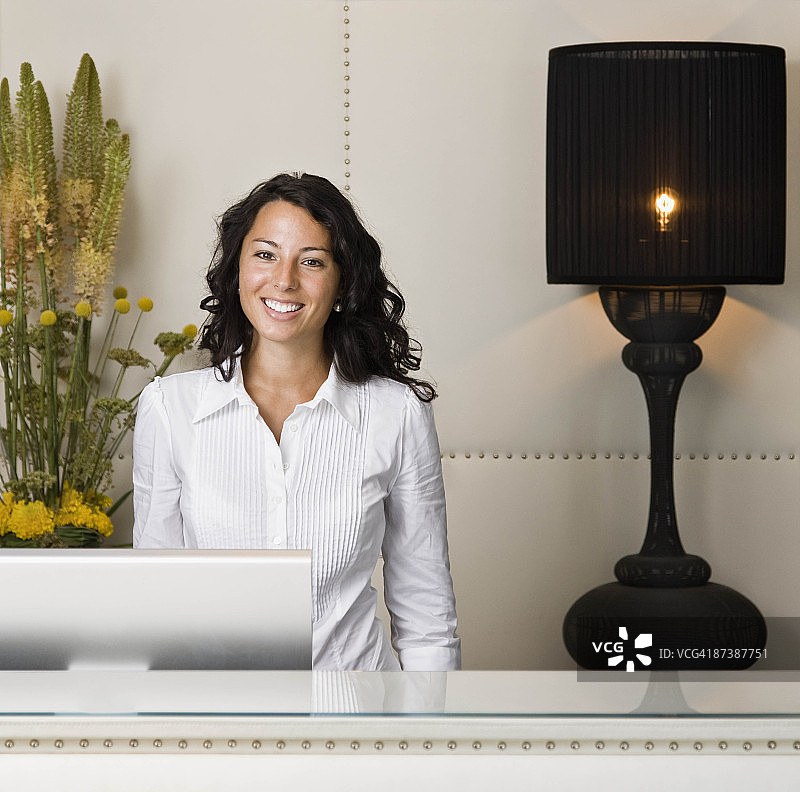 女性接待员图片素材