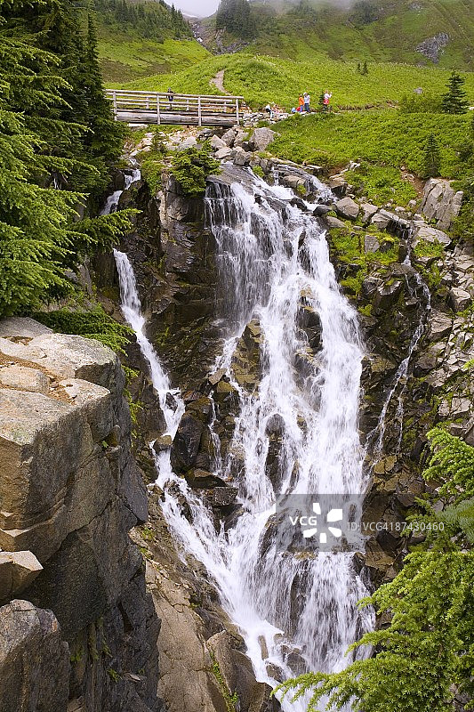 美国华盛顿州瑞尼尔山国家公园的伊迪丝溪图片素材