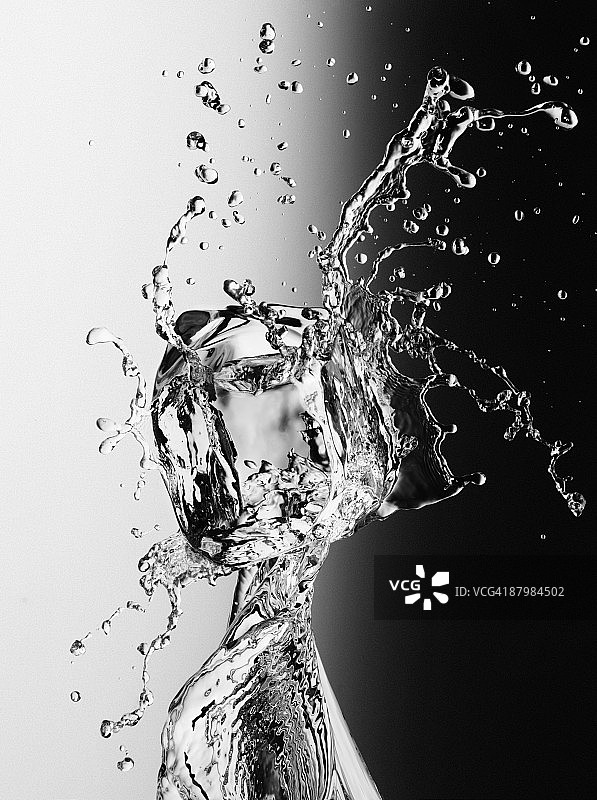 冰块水花图片素材