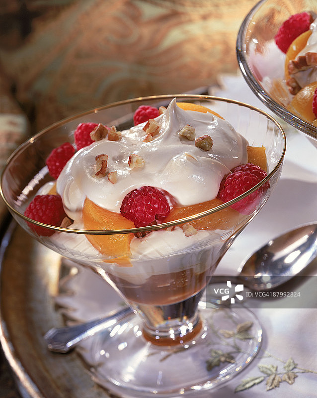 桃子树莓果酱图片素材