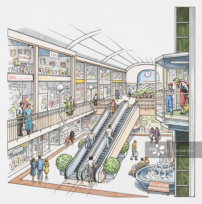 购物中心内部图片素材