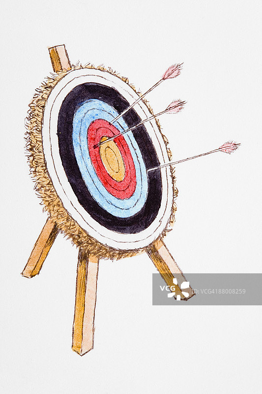 靶上的三支箭图片素材