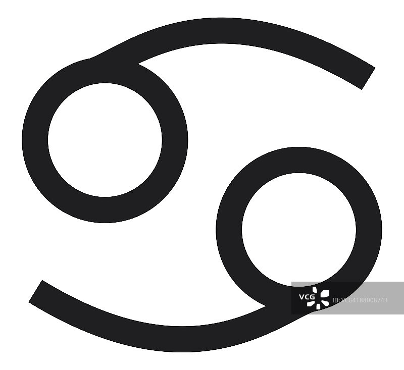 巨蟹座的黑白插图图片素材