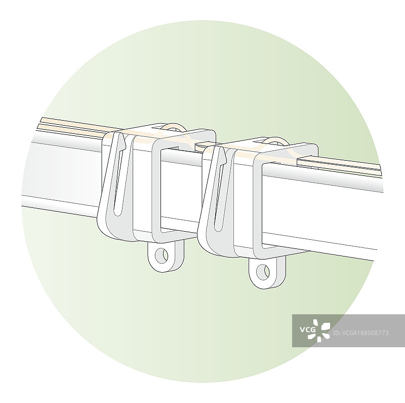 窗帘拉绳数字插画图片素材