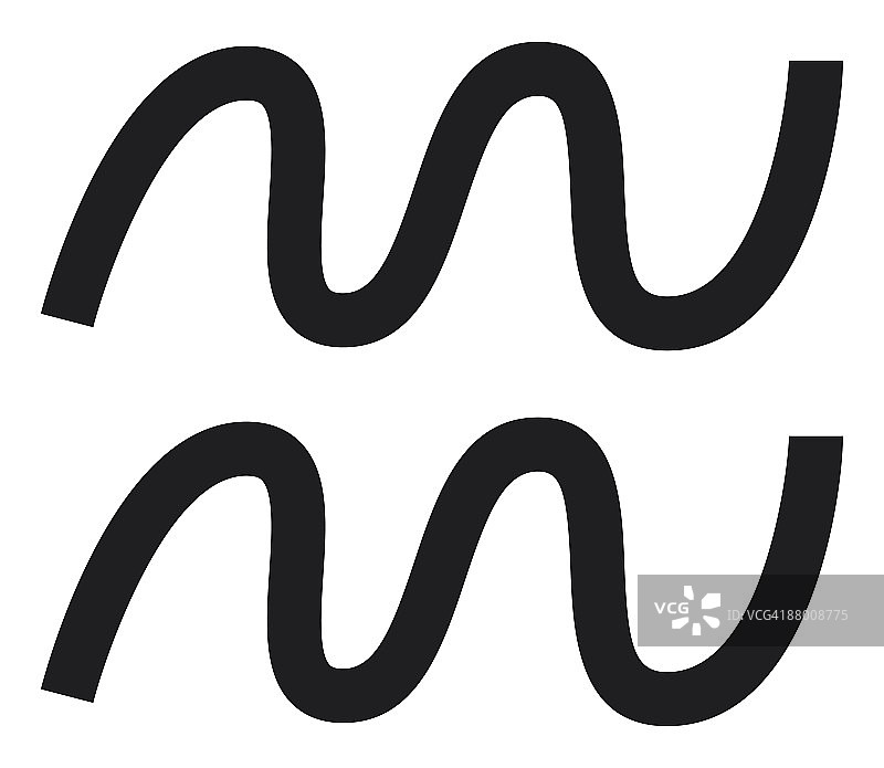 水瓶座十二宫星座黑白插画图片素材