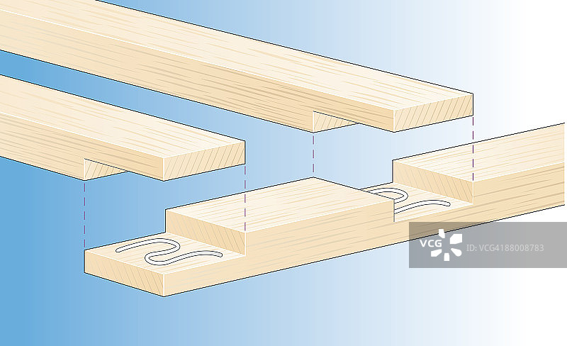 木材对接和中部木材的木材胶合数字图图片素材