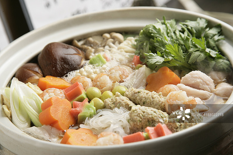 鸡肉丸子锅图片素材
