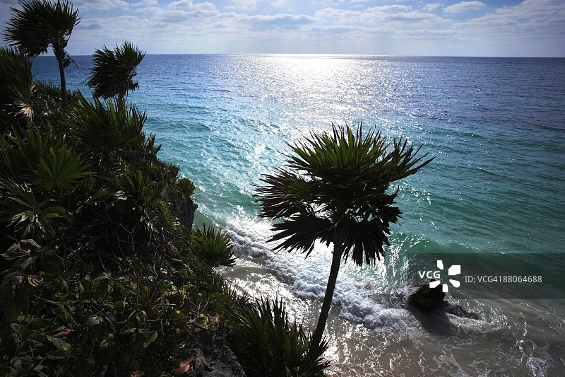 墨西哥加勒比海玛雅里维埃拉图卢姆图片素材