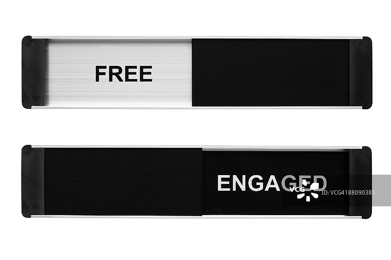 “空闲”，“工作中”办公室门牌图片素材