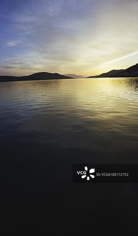 克罗地亚亚得里亚海日落图片素材