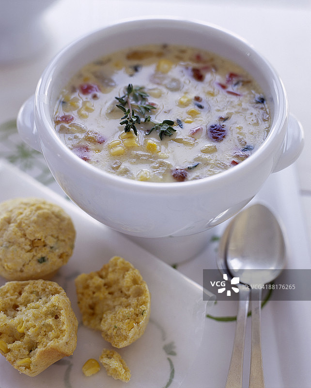 玉米浓汤图片素材