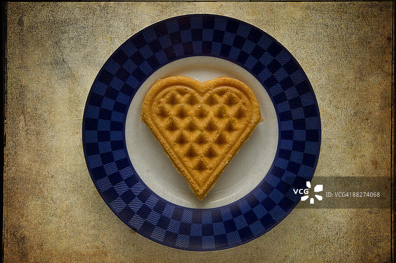 心形华夫饼图片素材
