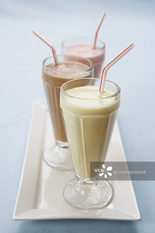 奶昔拼盘图片素材