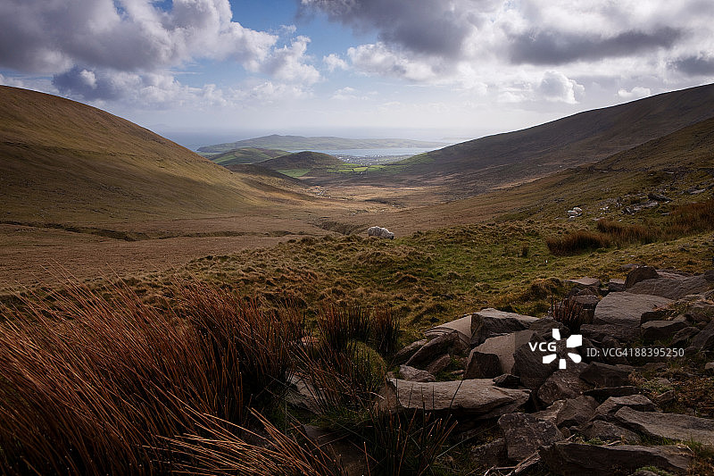 爱尔兰丁格尔半岛的康纳山口图片素材
