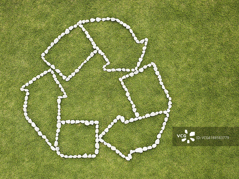 岩石构成的回收标志图片素材