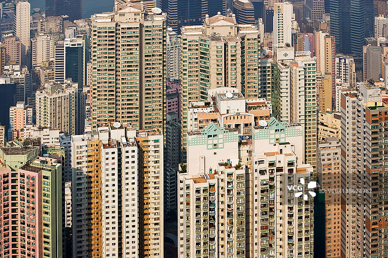 中国香港的公寓楼图片素材