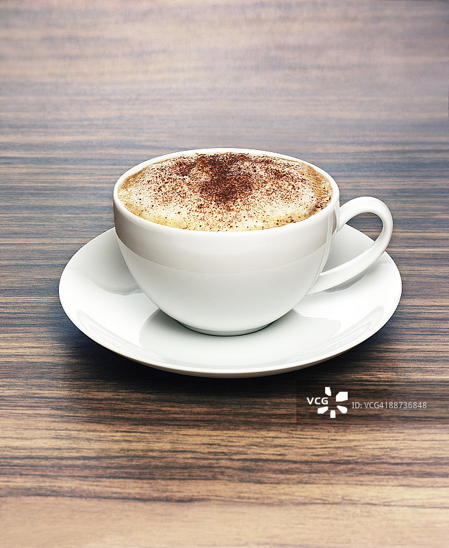 木质表面的咖啡杯图片素材