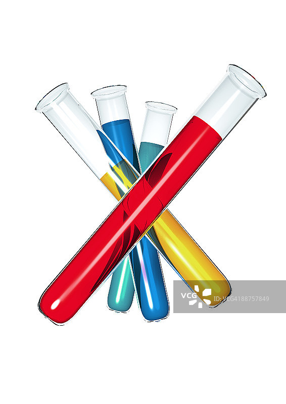 试管中的化学品或物质或试剂图片素材