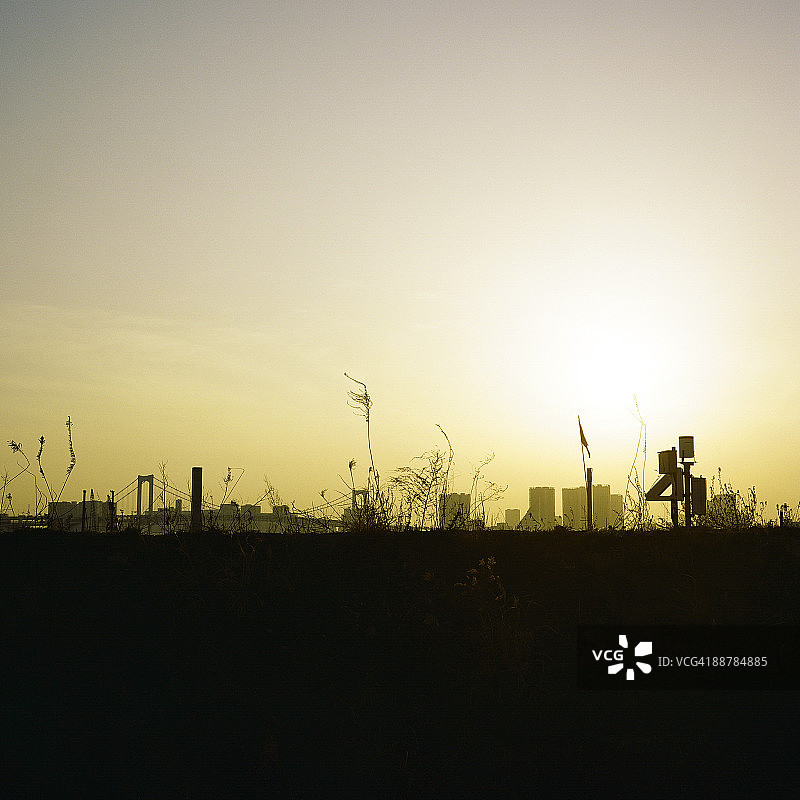 东京湾日落图片素材