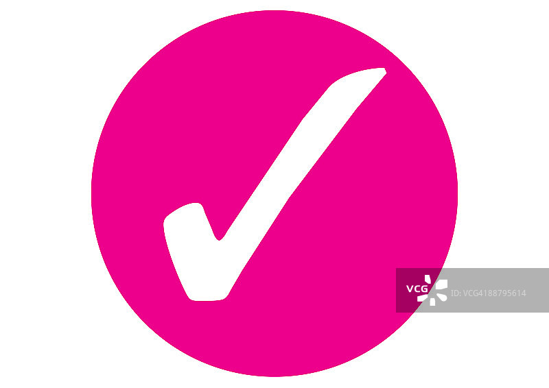 粉色圆圈中的白色蜱虫数字插画图片素材