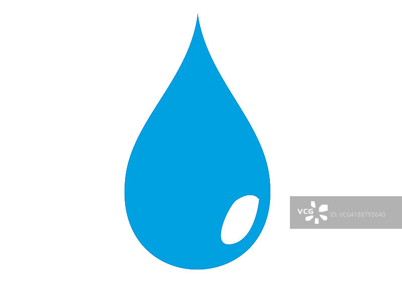 蓝色雨滴的数字插图图片素材