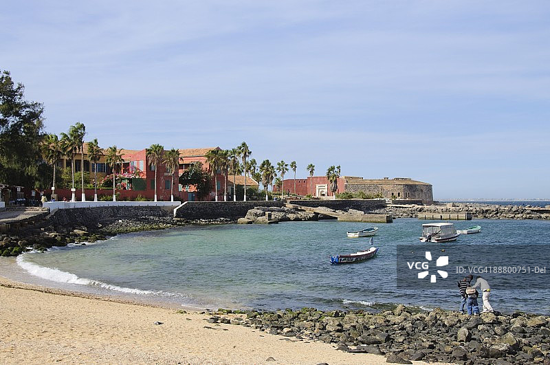 戈雷岛：塞内加尔达喀尔附近的奴隶贸易遗址图片素材