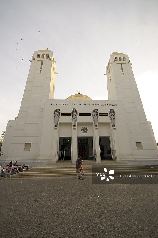达喀尔主教座堂外观，塞内加尔，西非，非洲图片素材