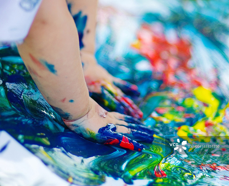 婴儿指纹画图片素材