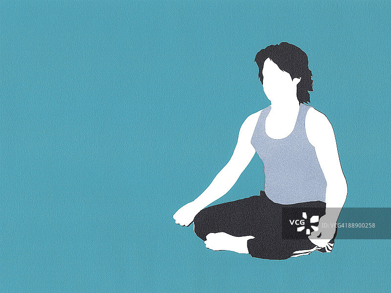 男人莲花坐姿图片素材