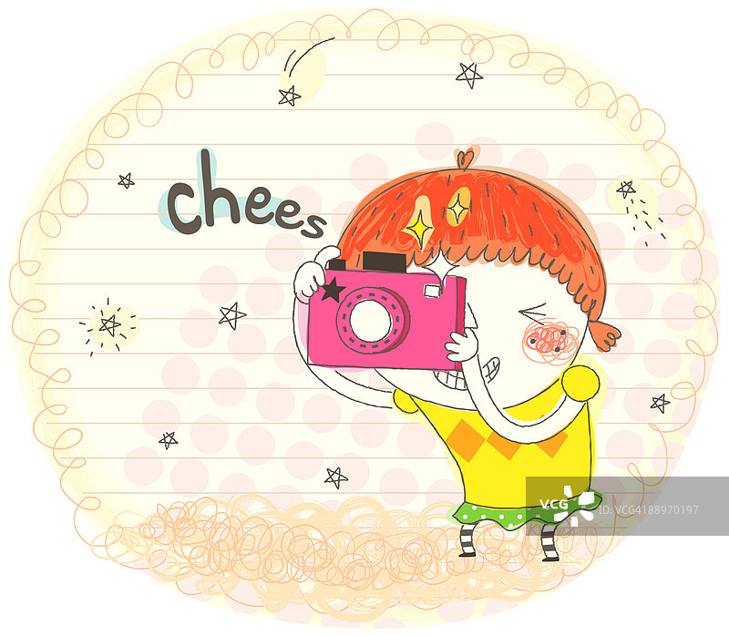 女孩拿着相机拍照图片素材