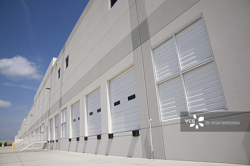 装货码头泊位的广角视图图片素材