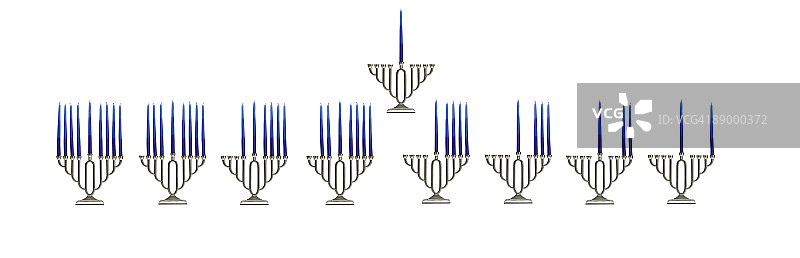 光明节八夜与烛台图片素材