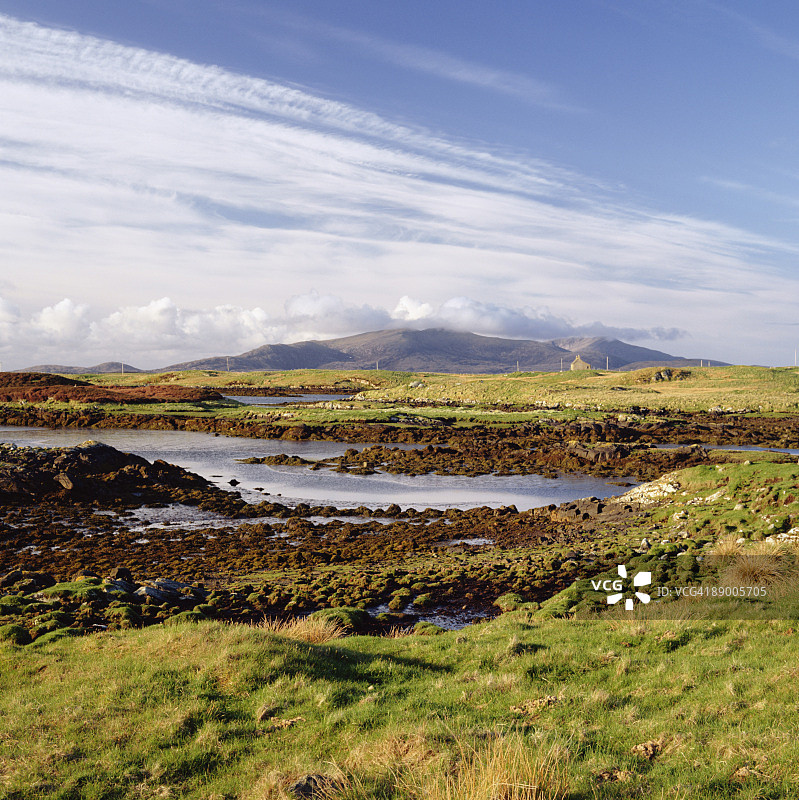 苏格兰本贝丘拉山间湖泊图片素材