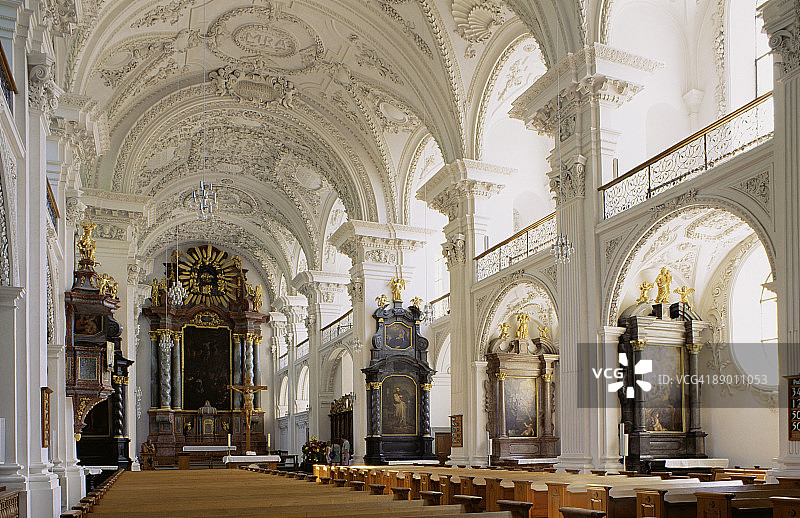德国城堡教堂内景图片素材