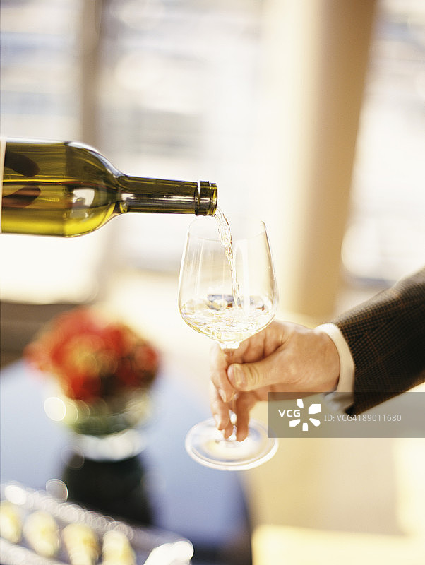 手持葡萄酒杯图片素材