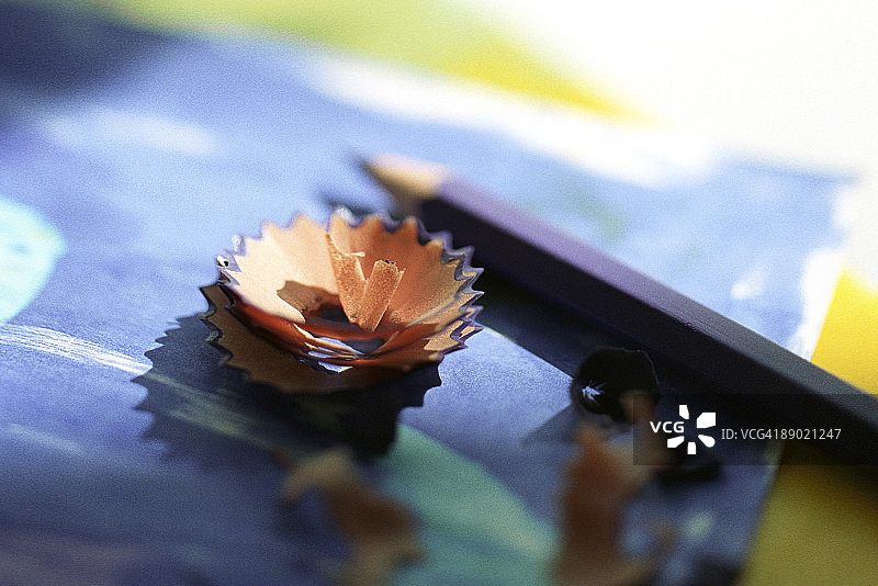 铅笔屑特写图片素材