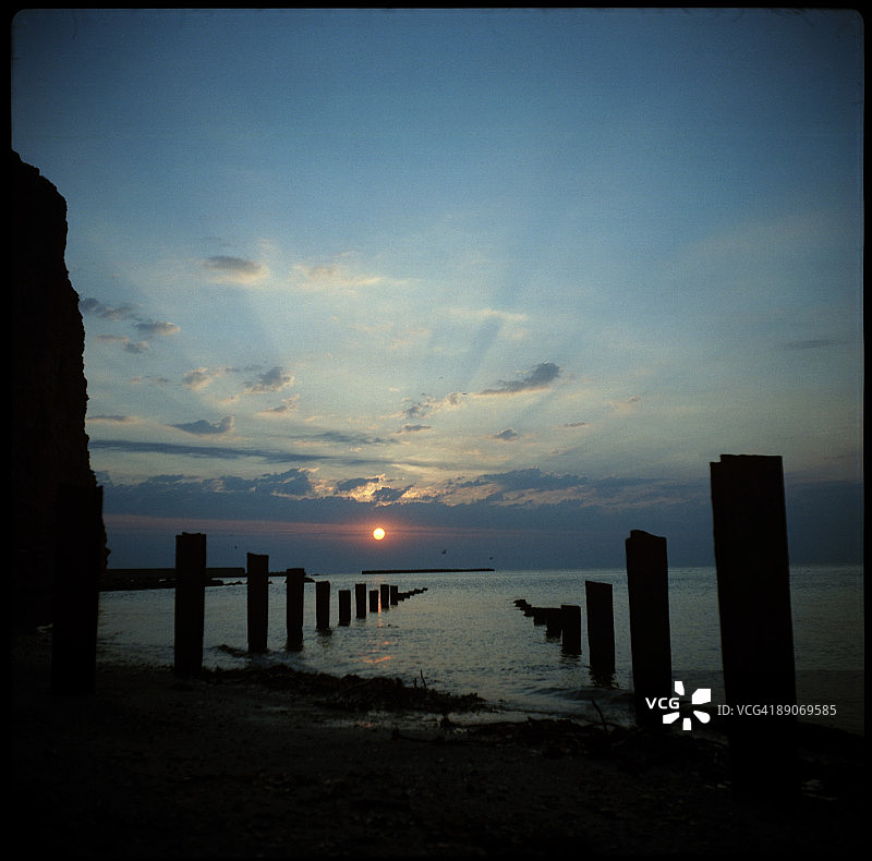 黑尔戈兰岛的日落图片素材