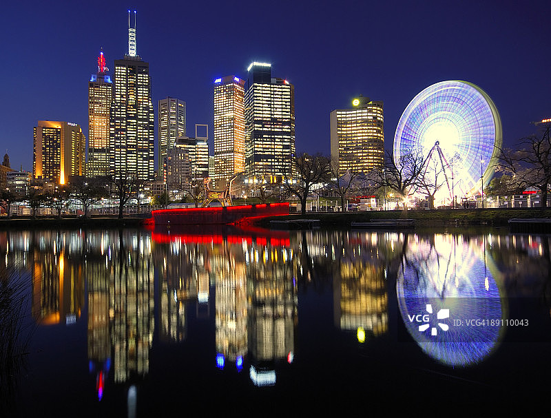 墨尔本夜景图片素材
