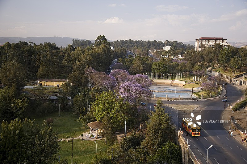 埃塞俄比亚亚的斯亚贝巴希尔顿酒店鸟瞰图片素材