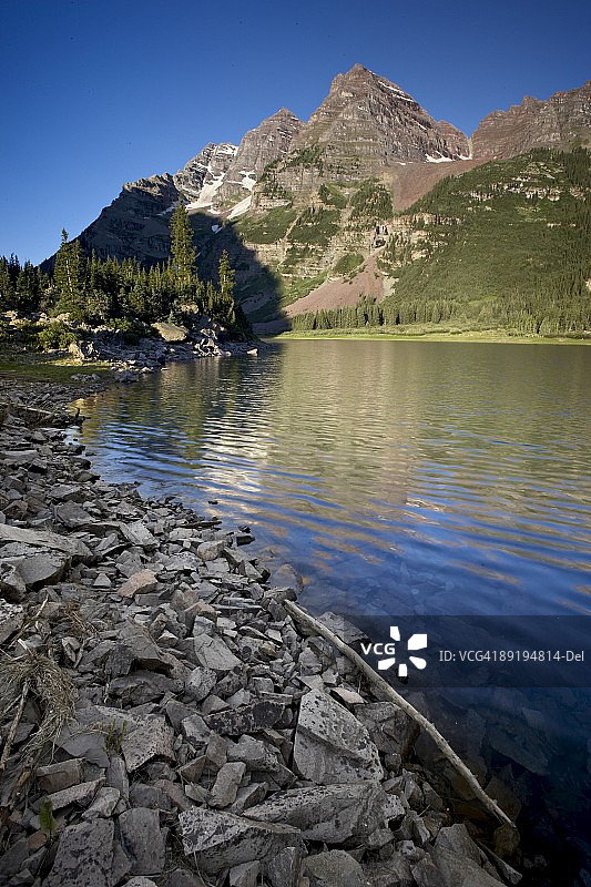 美国科罗拉多州，Maroon Bells-Snowmass荒野的黎明景色图片素材