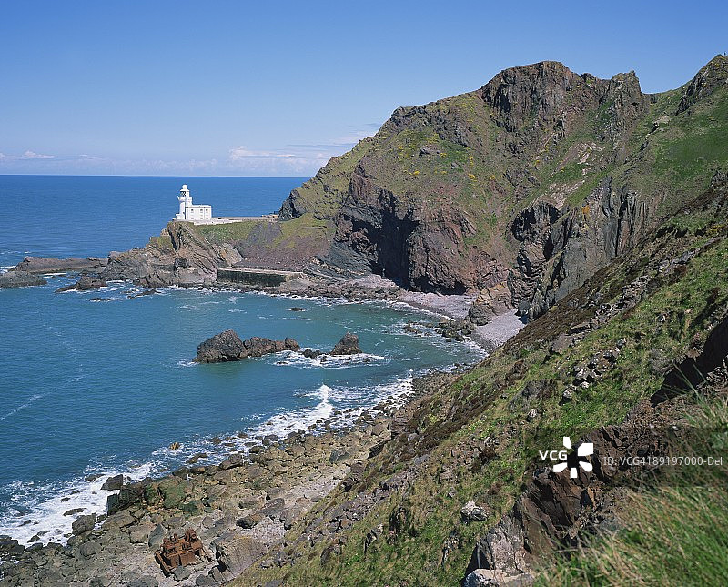 英国北德文哈特兰角图片素材