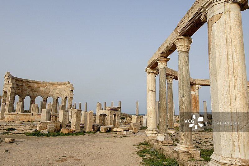 利比亚莱波蒂斯·马格纳联合国教科文组织世界遗产的市场图片素材