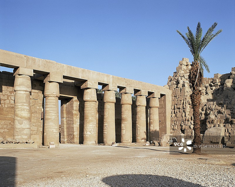 阿蒙神庙，卡纳克，底比斯，联合国教科文组织世界遗产，埃及图片素材