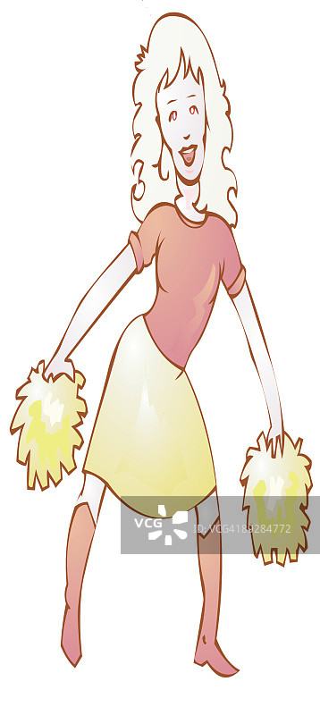 啦啦队队员站立图片素材