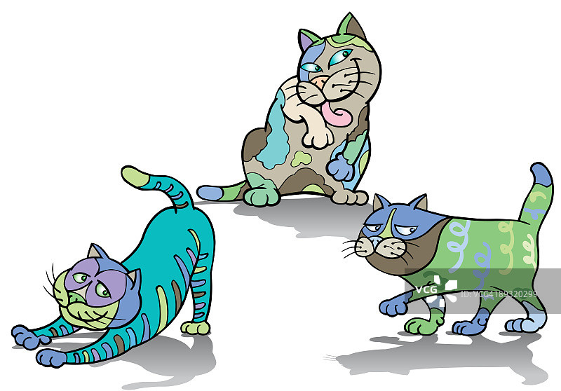 猫咪表演图片素材
