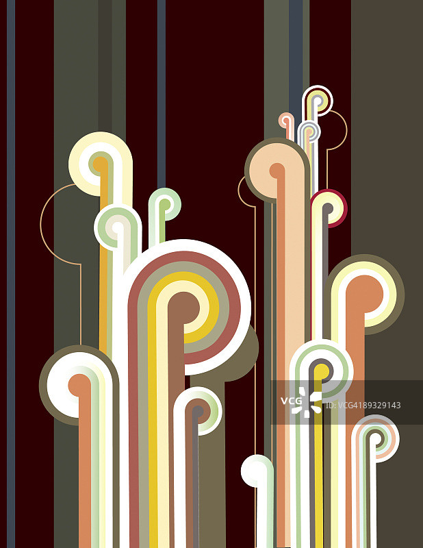 复古竖版彩虹图片素材