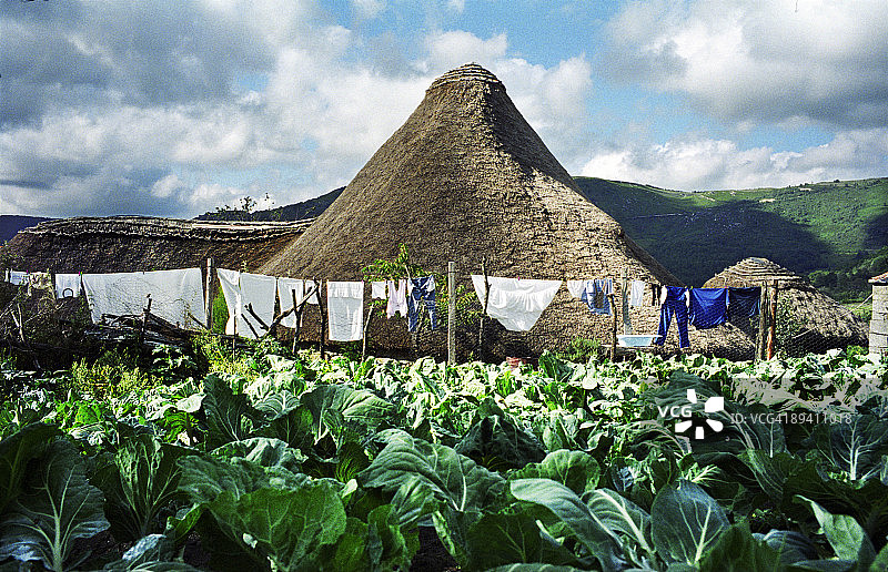 奥斯卡雷斯自然公园的茅草屋图片素材