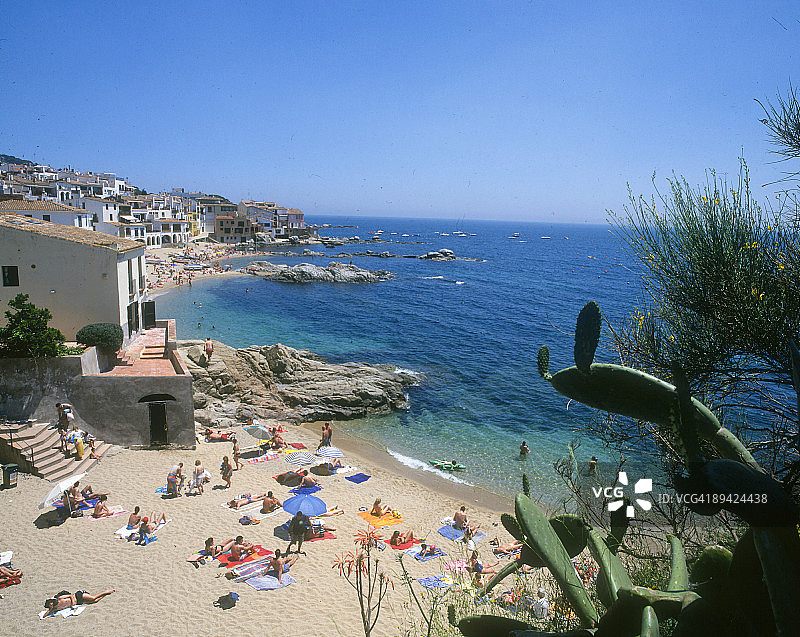 布拉瓦海岸（西班牙加泰罗尼亚），佩莱格里港海滩图片素材